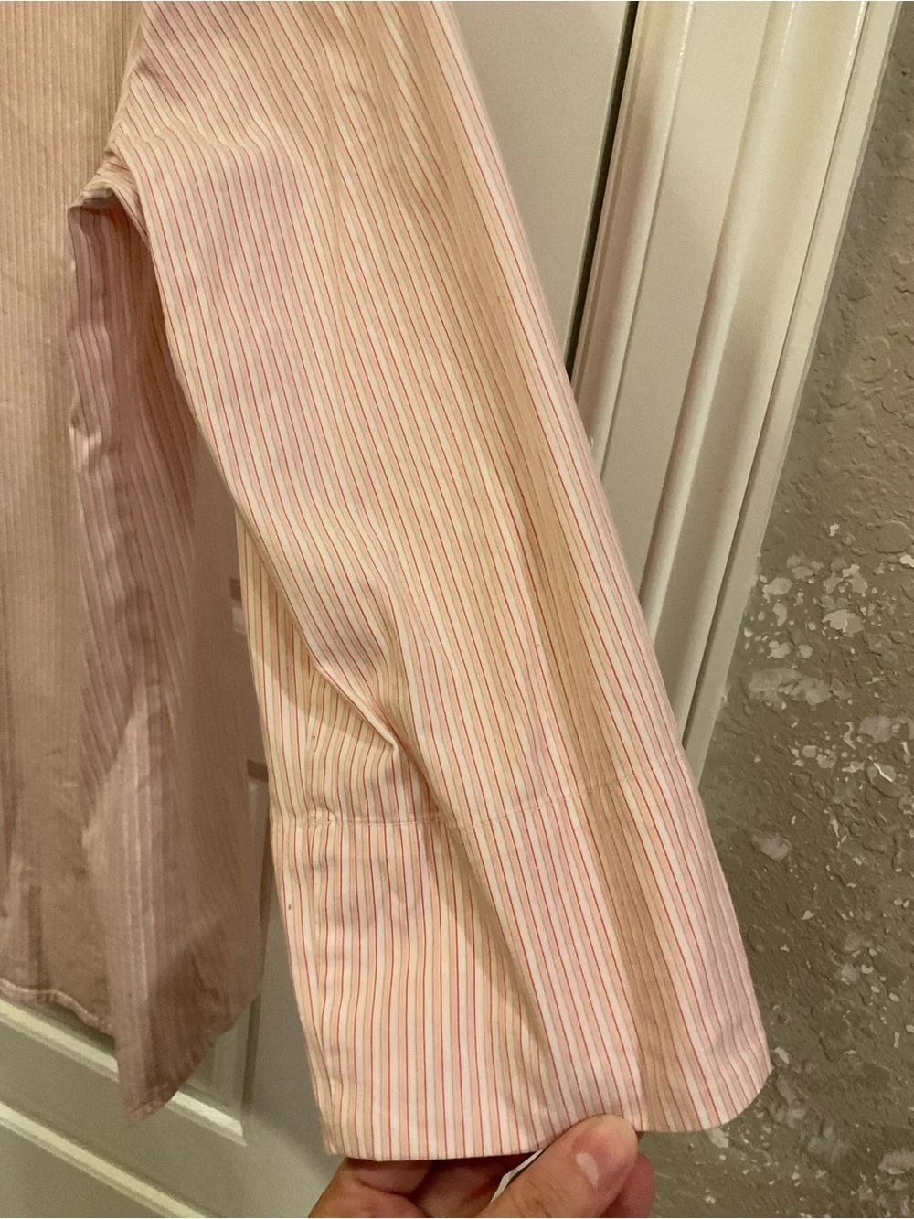 Lafayette 148 New York Coral Striped Button Down - S - Picture 9 of 9